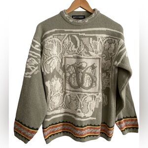 Vintage Kitty Hawk Unique Sweater with Pearl Detailing - Small